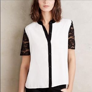 Anthropologie SILKY LACE TOP new with tags.
